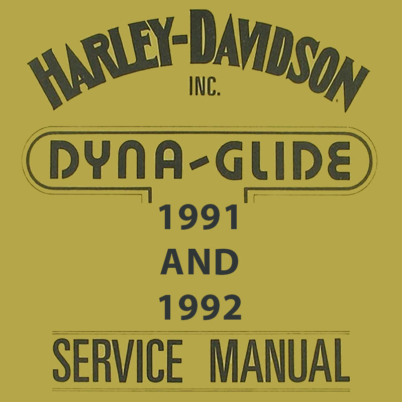 1991-1992 Dyna Models Service Manual #99481-92