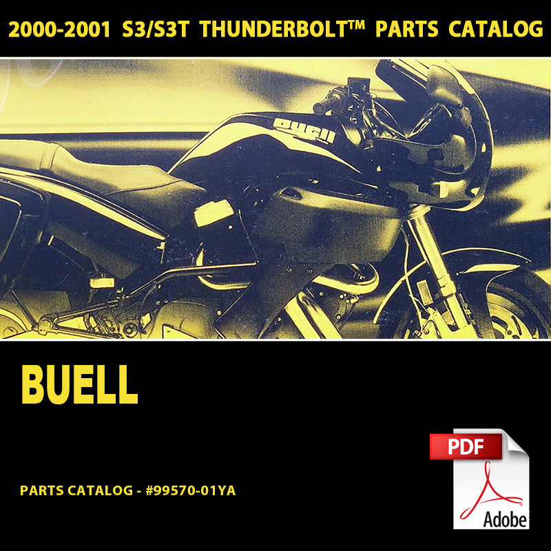 2000-2001 Buell S3/S3T Thunderbolt Models Parts Catalog #99570-01YA