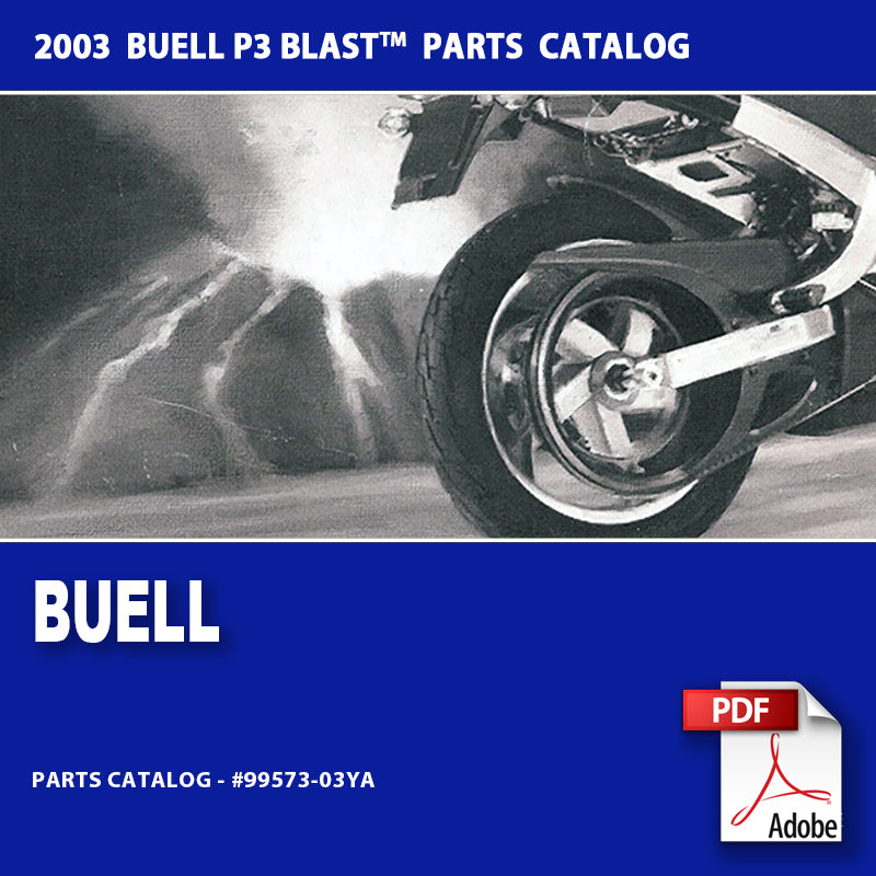2003 Buell P3 Blast Models Parts Catalog #99573-03YA
