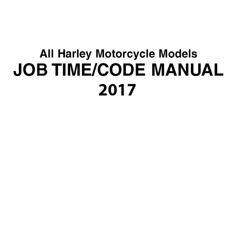 2017 HARLEY Flatrate CODE MANUAL