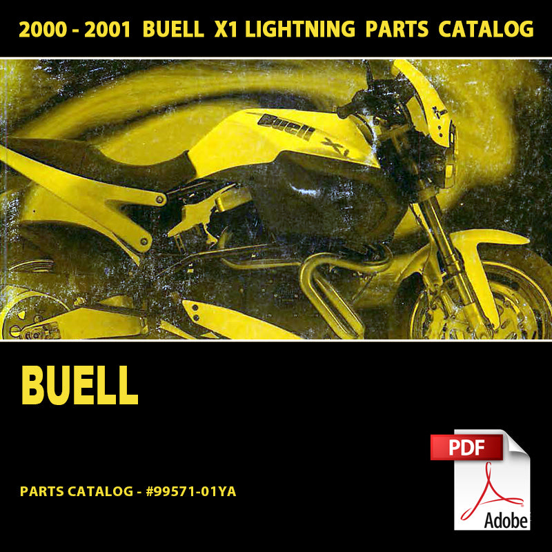 2000-2001 Buell X1 Lightning Models Parts Catalog #99571-01YA