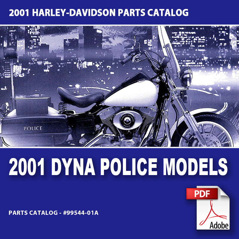 2001 Dyna Police Models Parts Catalog #99544-01A