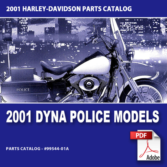 2001 Dyna Police Models Parts Catalog #99544-01A