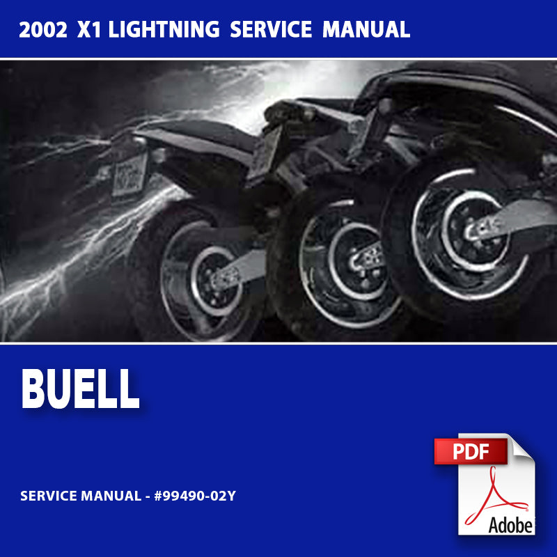 2002 Buell X1 Lightning Models Service Manual #99490-02Y