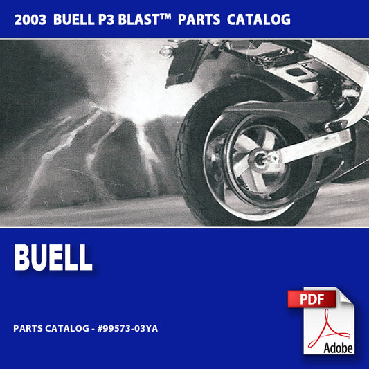 2003 Buell P3 Blast Models Parts Catalog #99573-03YA