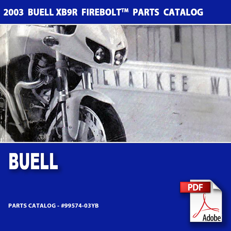 2003 Buell XB9R Firebolt Models Parts Catalog #99574-03YB