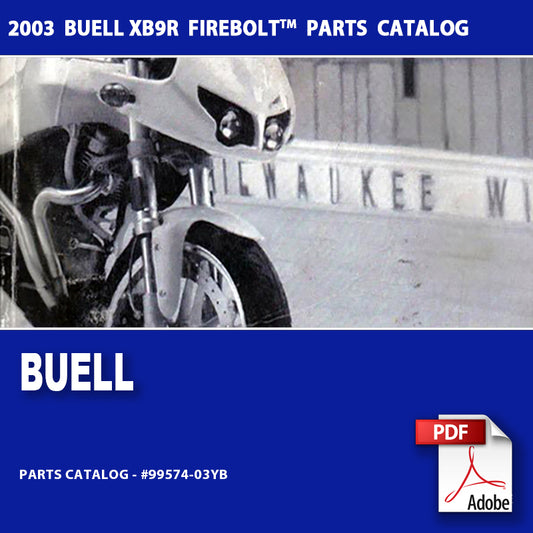 2003 Buell XB9R Firebolt Models Parts Catalog #99574-03YB