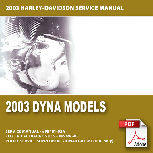 2003 Dyna Models Service Manual #99481-03A