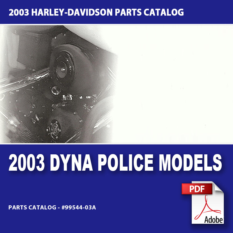 2003 Dyna Police Models Parts Catalog #99544-03A