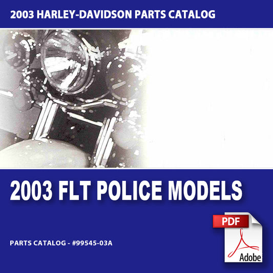 2003 Touring Police Models Parts Catalog #99545-03A
