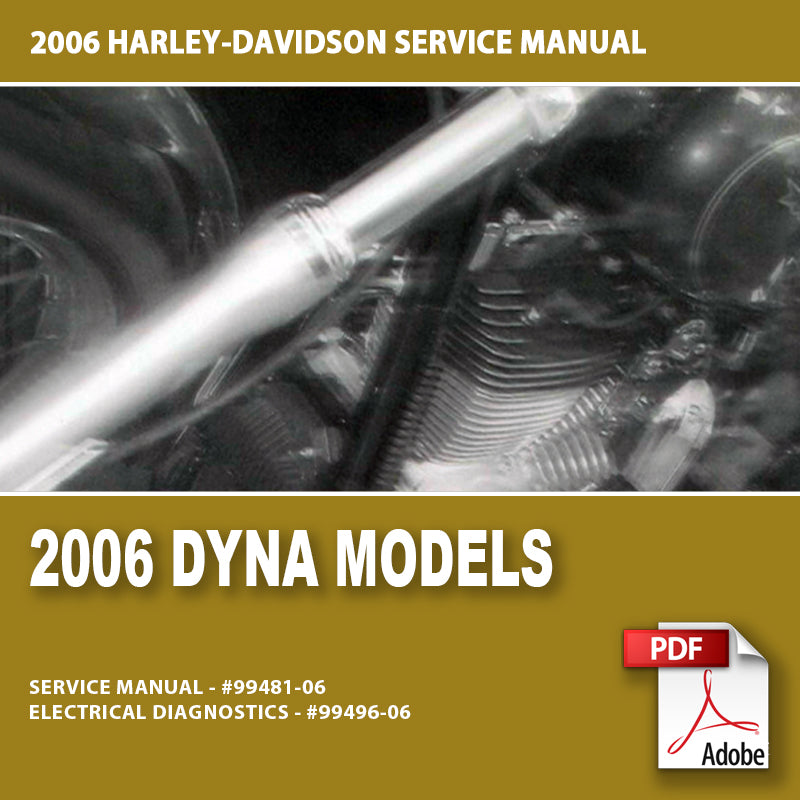 2006 Dyna Models Service Manual #99481-06