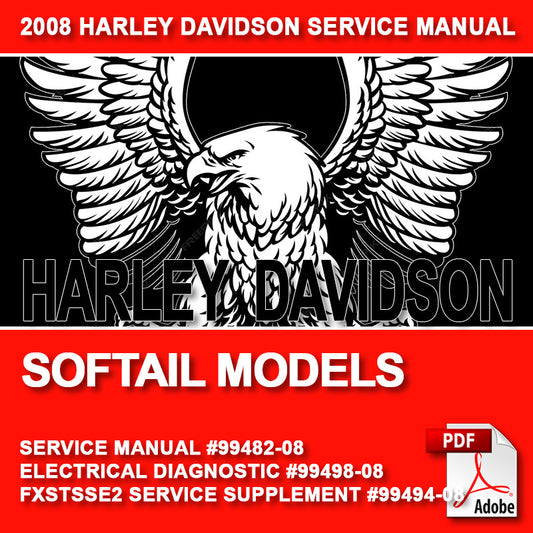 2008 Softail Models Service Manual #99482-08