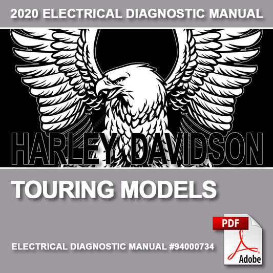 Harley Davidson touring models electrical diagnostic manual cover with eagle logo